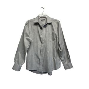 BUGATCHI Mens‎ Classic Fit Classic Blue Point Collar Long Sleeve Shirt XL NWOT